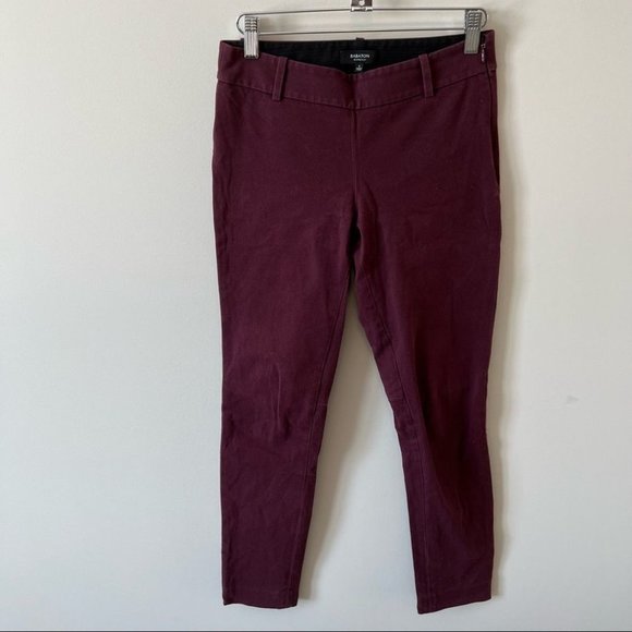 Aritzia Babaton Elliot Pant Bi-Stretch Cigarette Ankle Pant Maroon - Picture 4 of 12